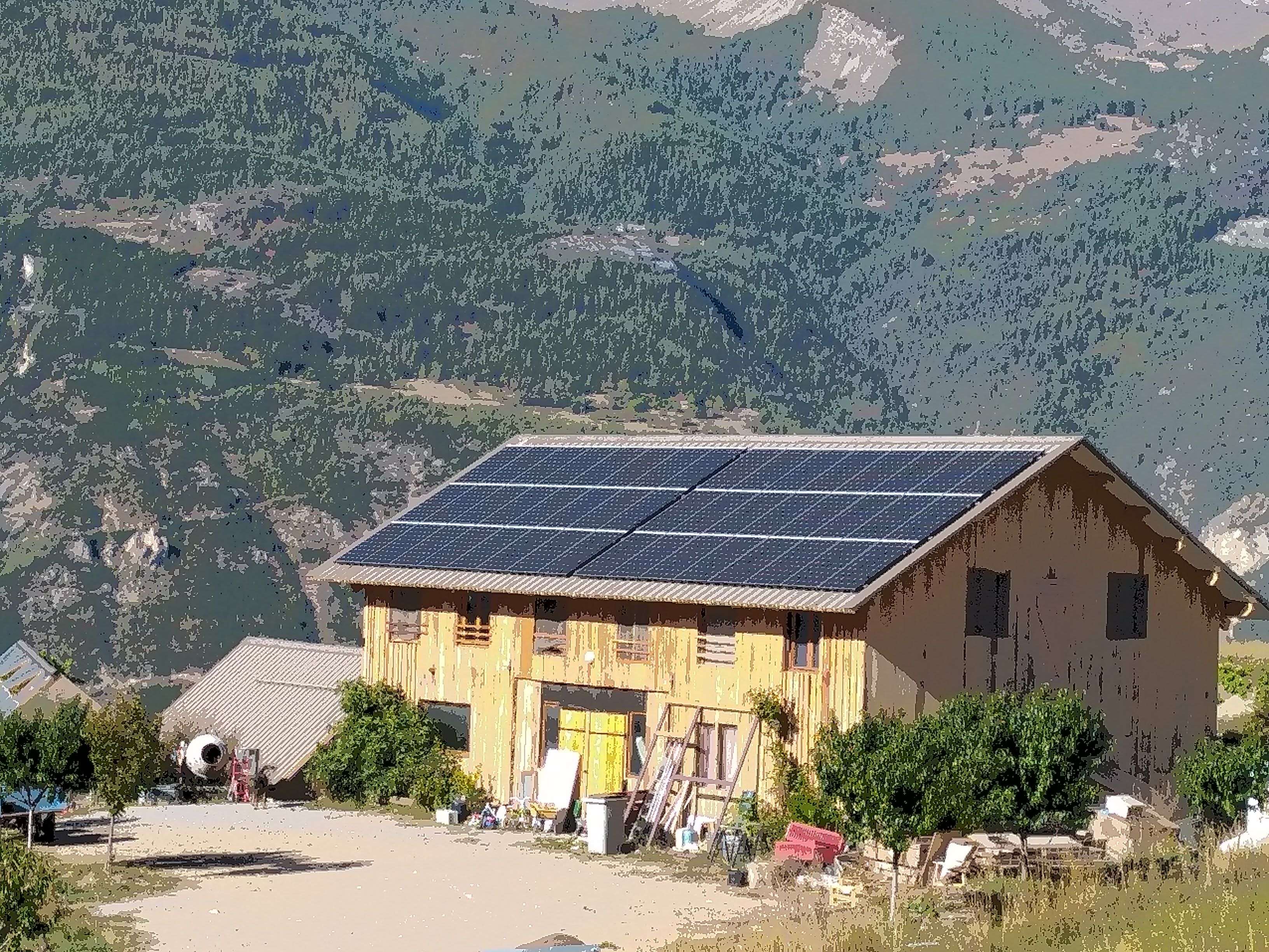 Toiture photovoltaique sur la Ferme Vauban d'Eygliers